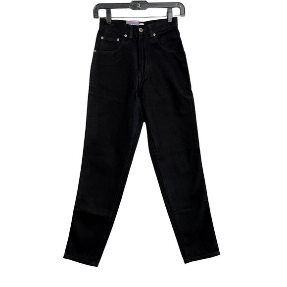 Bugle Boy Jeans Sz 2 Y2K High Rise Slim Fit Black Pant NWT - Picture 4 of 13